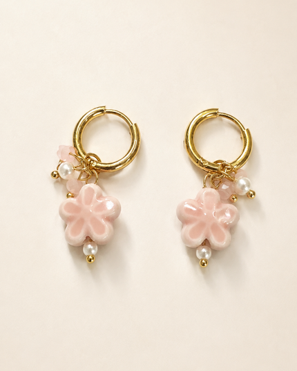 Boucles d’oreilles - Fleurs de Santorin
