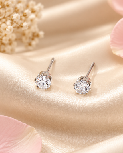 Boucles d’oreilles Solitaire - Argentée