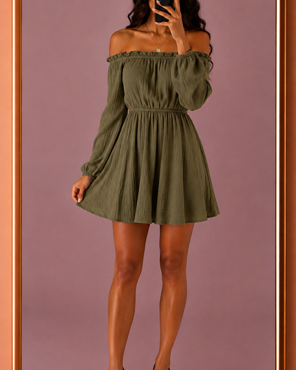 Robe Bardot - Kaki