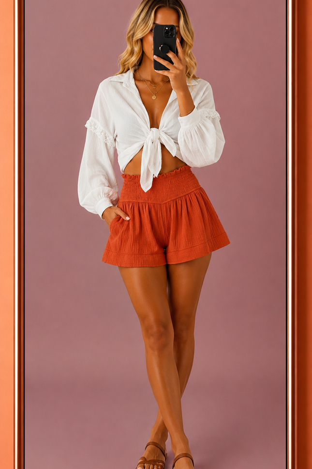 Jupe Short Malia - Terracota