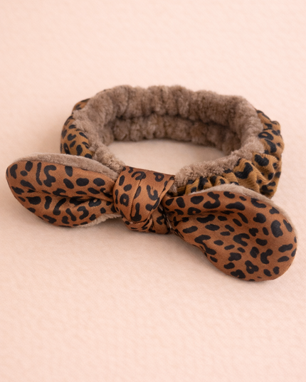 Bandeau de maquillage - Léopard Marron