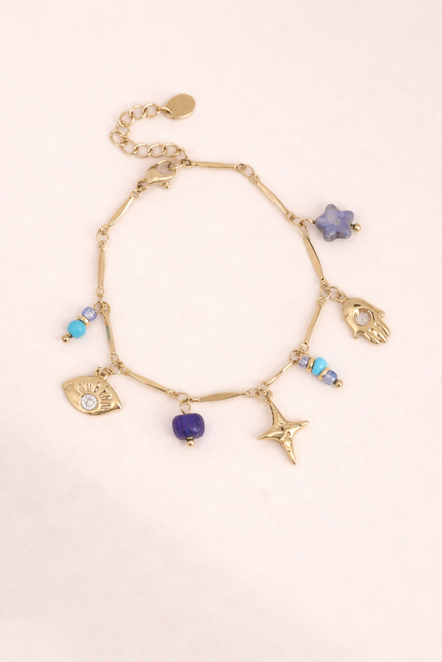 Bracelet Azura - Doré Bleu