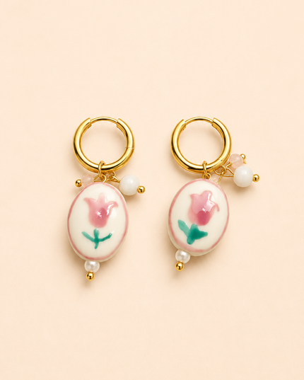 Boucles d’oreilles - Fleur méditerranéenne