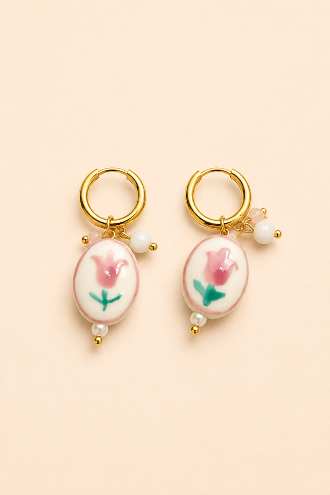 Boucles d’oreilles - Fleur méditerranéenne