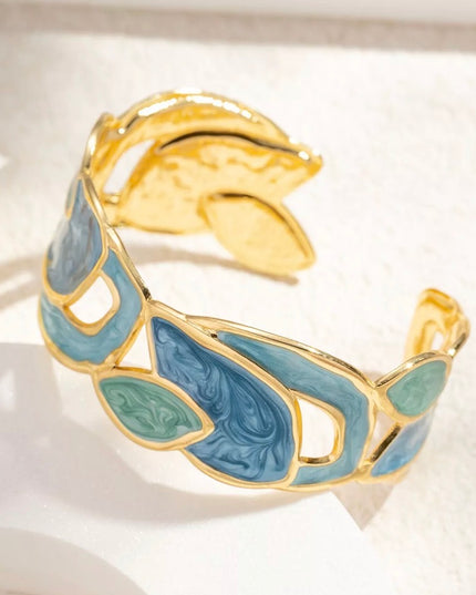 Bracelet Perluna - Doré Bleu
