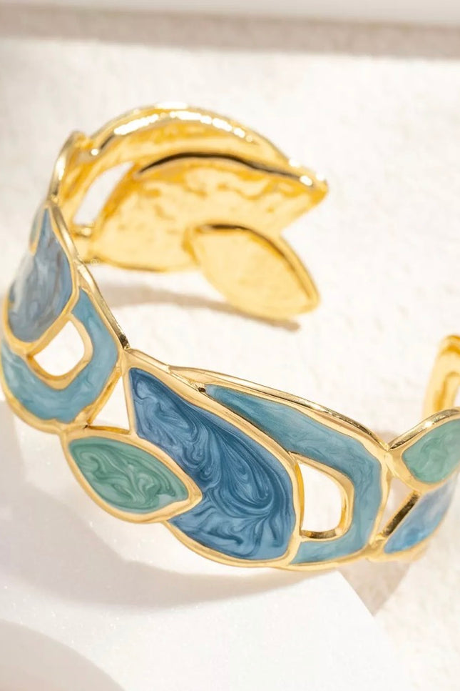 Bracelet Perluna - Doré Bleu