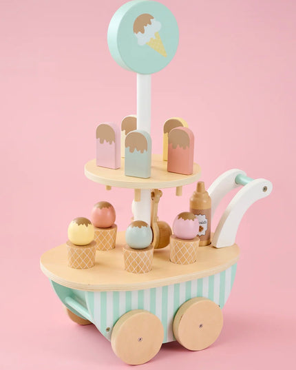 Jeu en bois - Chariot de crèmes glacées