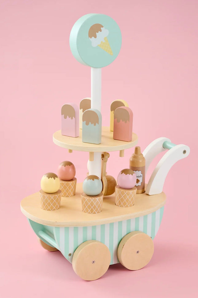 Jeu en bois - Chariot de crèmes glacées