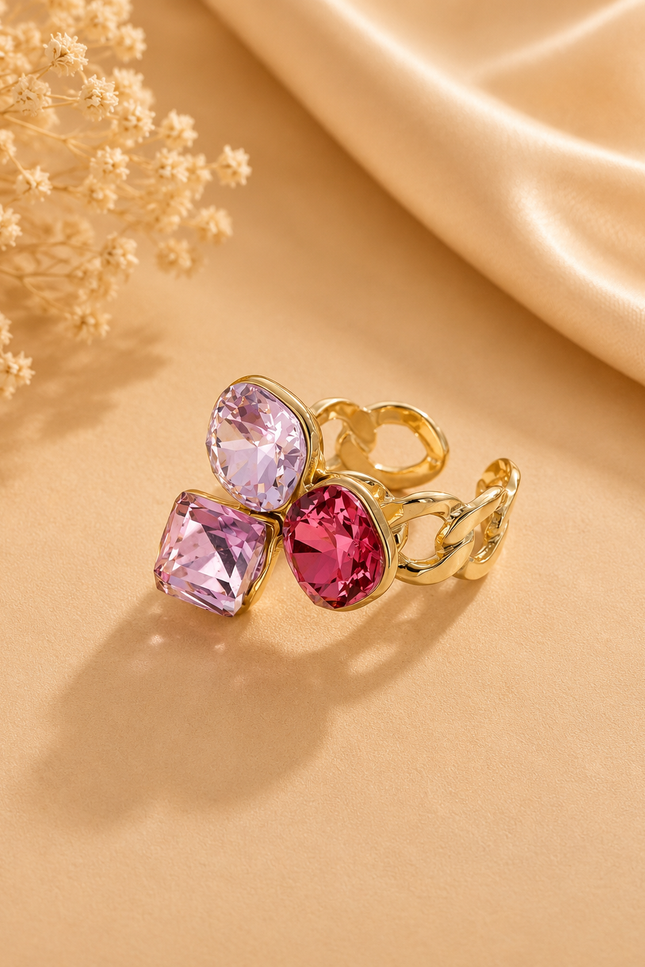 Bague Trilogie - Rose