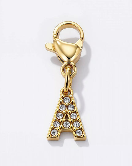 Charm Lettre Strass  - Doré