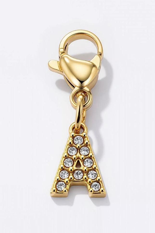 Charm Lettre Strass  - Doré
