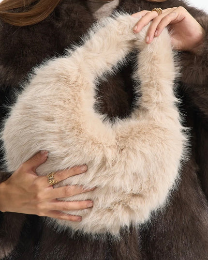 Sac Fourrure élégance - Beige