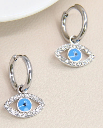 Boucles d'oreilles Eyes  - Argentée