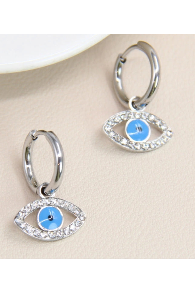 Boucles d'oreilles Eyes  - Argentée