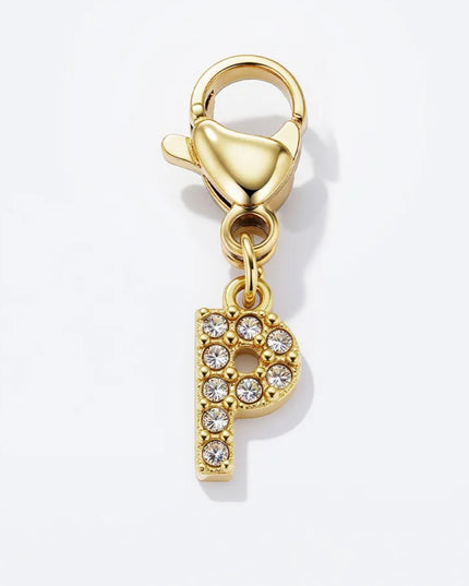 Charm Lettre Strass  - Doré