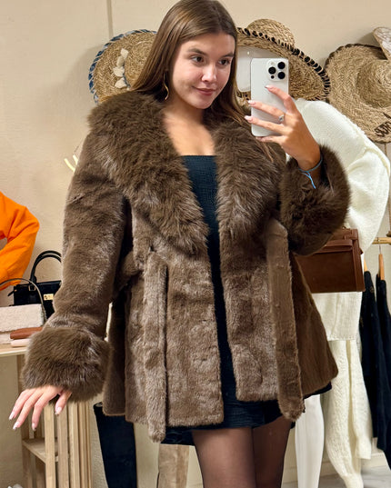 Manteau Élégance Sauvage - Marron