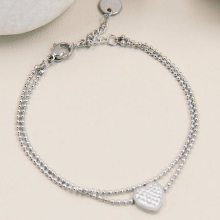 Bracelet Cœur - Argenté