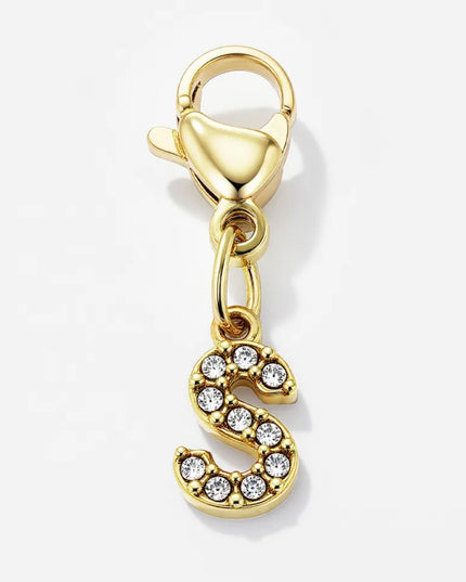 Charm Lettre Strass  - Doré