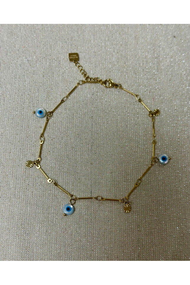 Bracelet de cheville Oeil  - Doré