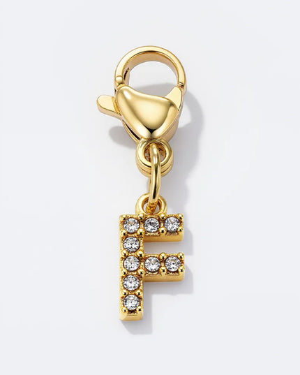 Charm Lettre Strass  - Doré