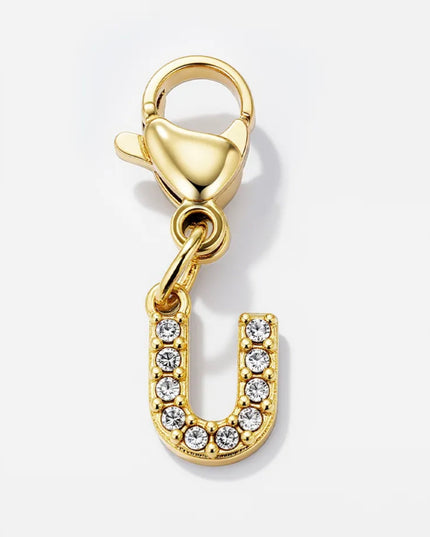 Charm Lettre Strass  - Doré