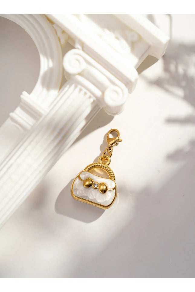 Charm Sac à main - blanc  Doré