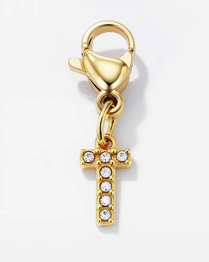 Charm Lettre Strass  - Doré