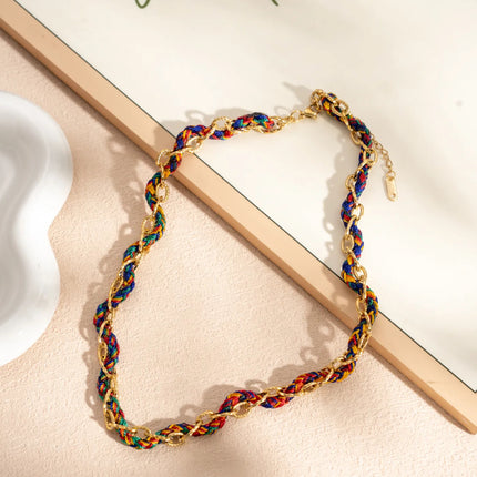 Collier Tressé Charm - Multicolore
