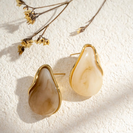 Boucles d’oreilles Olyss - Écru