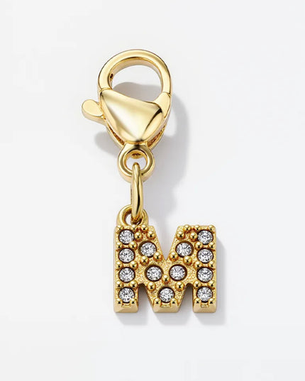 Charm Lettre Strass  - Doré