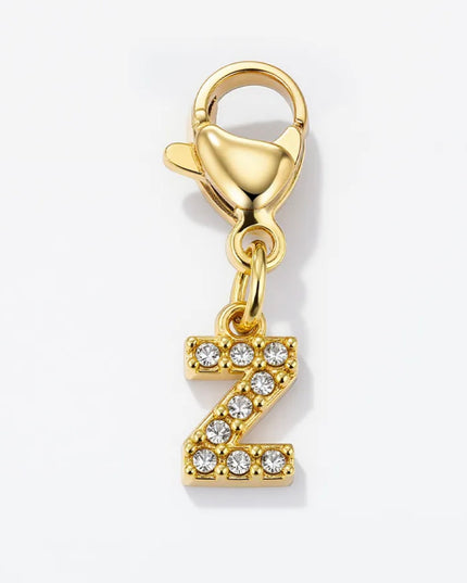 Charm Lettre Strass  - Doré