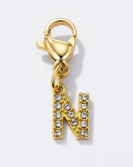 Charm Lettre Strass  - Doré