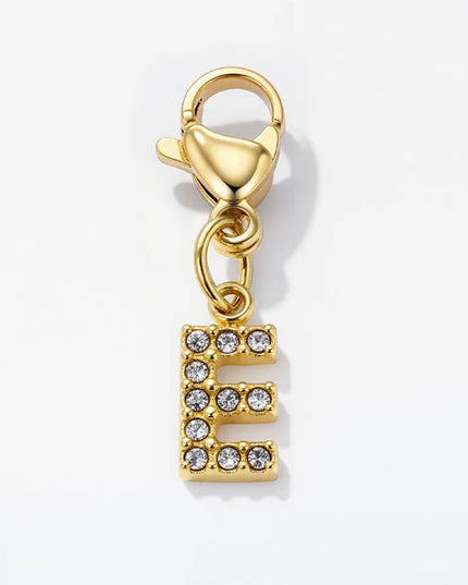Charm Lettre Strass  - Doré