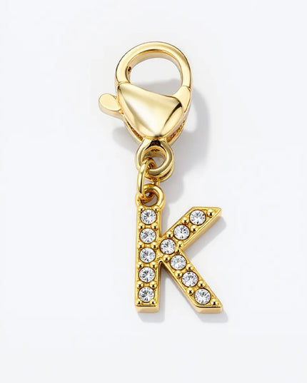 Charm Lettre Strass  - Doré