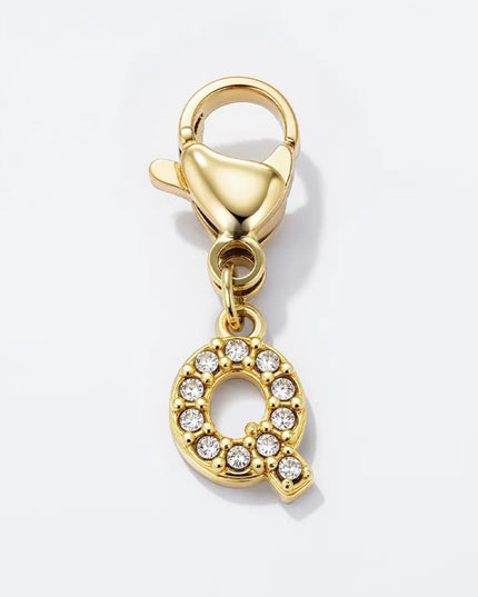 Charm Lettre Strass  - Doré