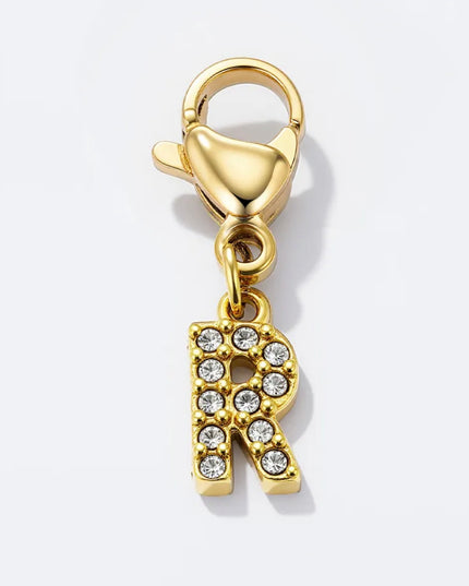 Charm Lettre Strass  - Doré