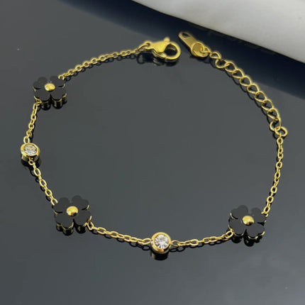 Bracelet Mya - Doré Noir