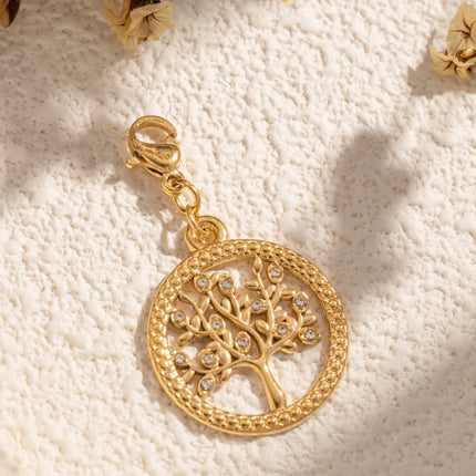 Charm Arbre de vie  - Doré strass