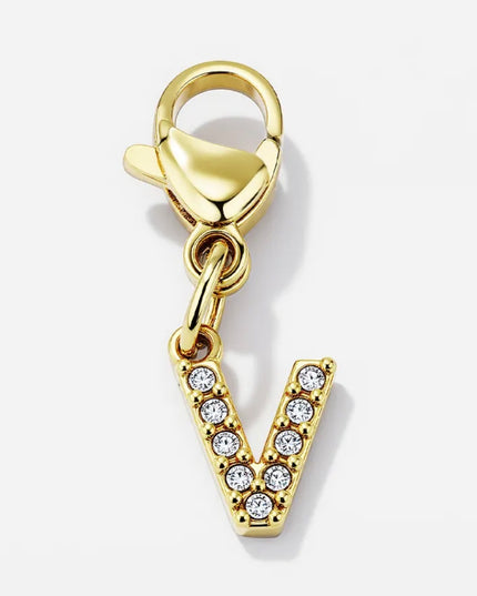 Charm Lettre Strass  - Doré