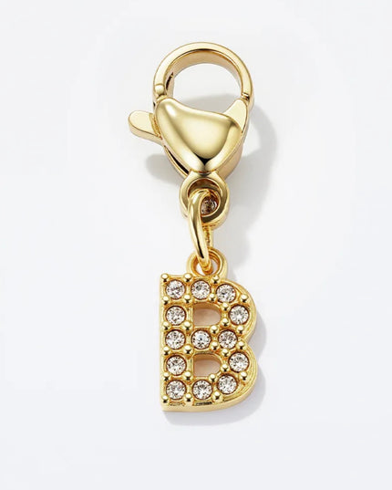 Charm Lettre Strass  - Doré