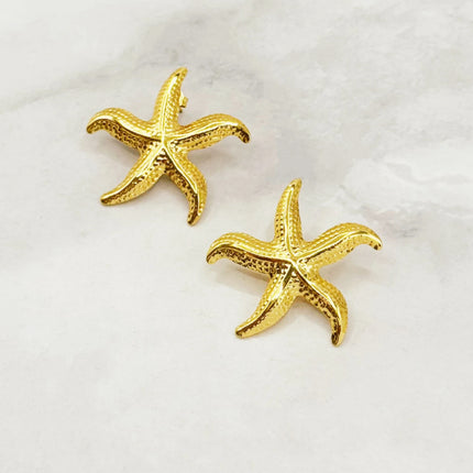 Boucles d'oreilles Aurore Marine  - Doré