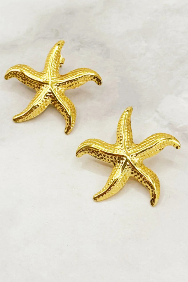 Boucles d'oreilles Aurore Marine  - Doré
