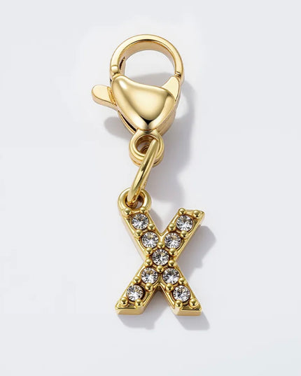 Charm Lettre Strass  - Doré