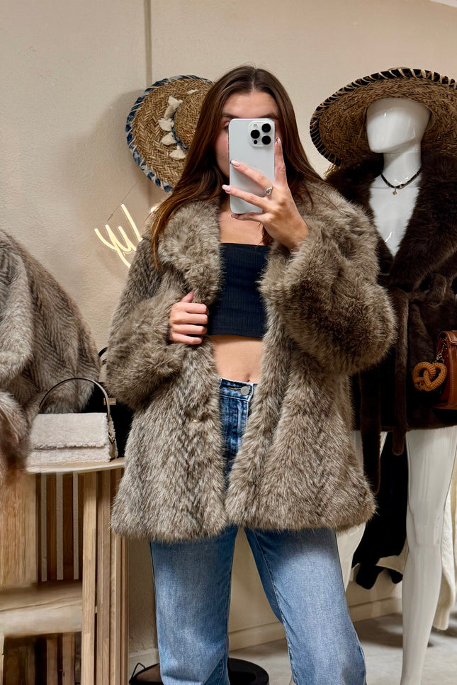 Manteau Ambre Bohème - Taupe