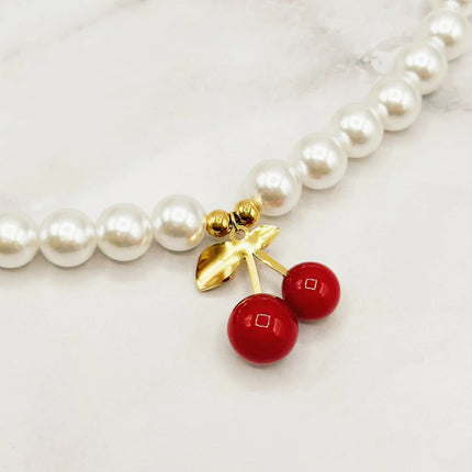 Collier Cerise nacrée