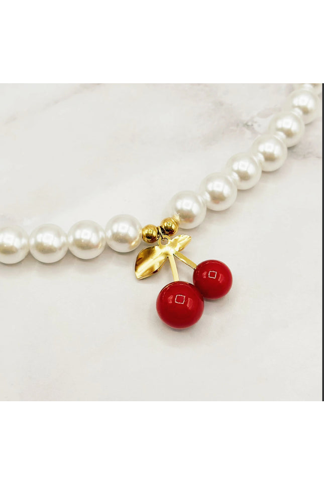 Collier Cerise nacrée