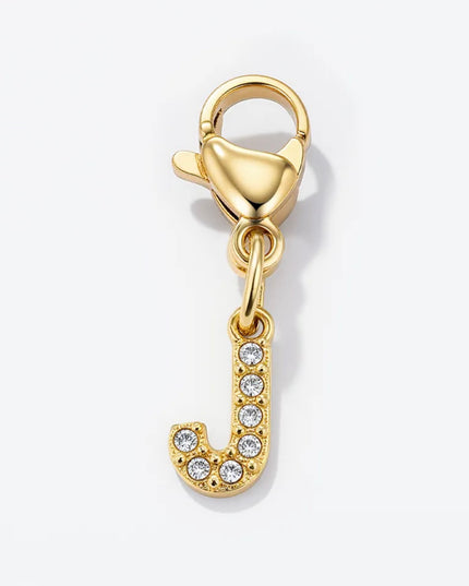 Charm Lettre Strass  - Doré