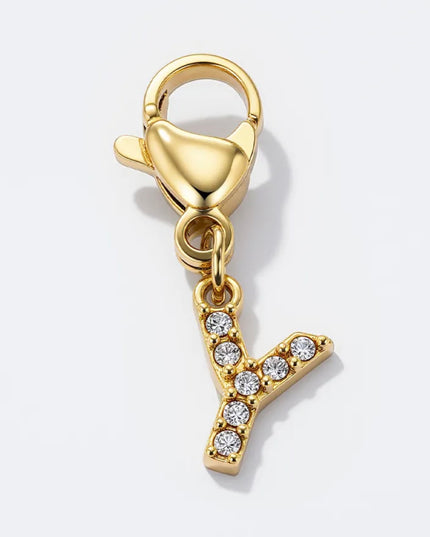 Charm Lettre Strass  - Doré