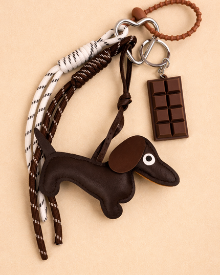 Porte clefs Teckel - Marron