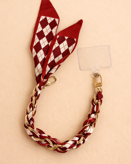 Mini chaîne foulard  - Bordeaux